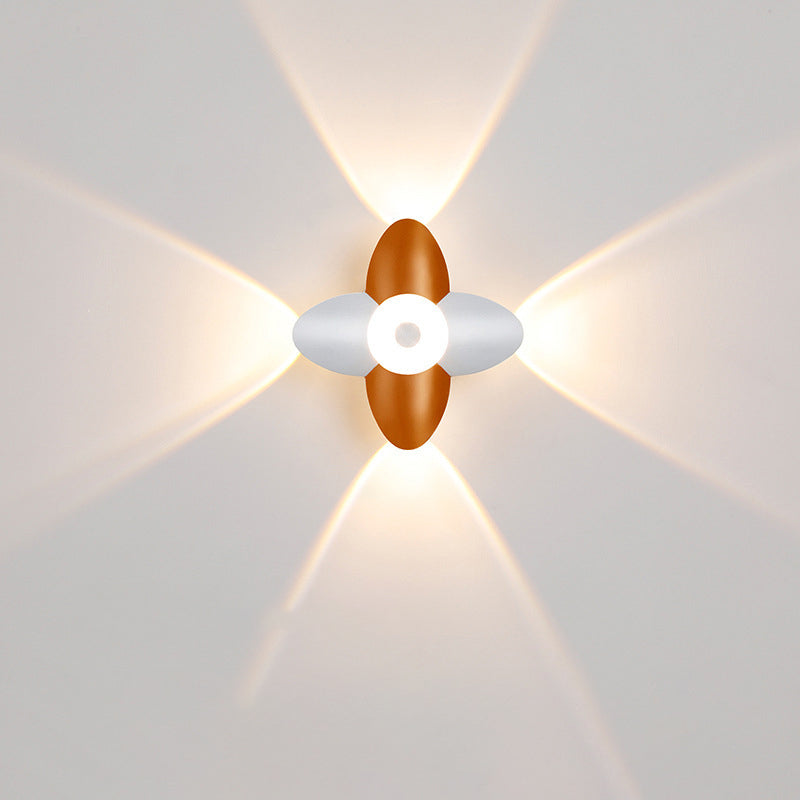 Moderne minimalistische aufladbare rechteckige abgerundete Kante Aluminium LED Wandleuchte Lampe für Wohnzimmer 