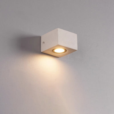 Modern Minimalist Waterproof Square Rectangle Terrazzo Hardware LED Outdoor Wall Sconce Lamp For Outdoor Patio