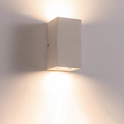 Modern Minimalist Waterproof Square Rectangle Terrazzo Hardware LED Outdoor Wall Sconce Lamp For Outdoor Patio