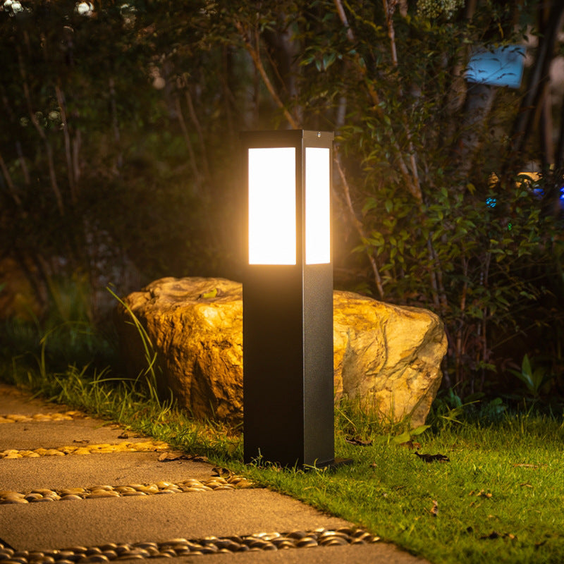 Modernes minimalistisches solarwasserdichtes Sechseck-rundes Kunststoff-Acryl-LED-Bodenstecker-Rasen-Landschaftslicht für den Garten 