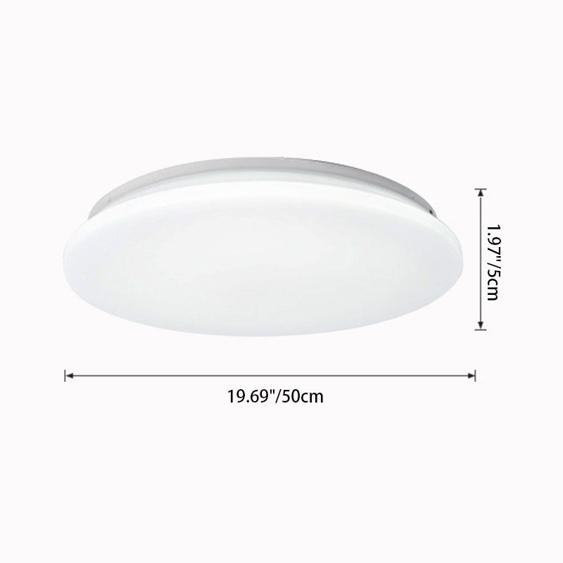 Modern Minimalist Round Iron Acrylic LED Flush Mount Ceiling Light For Living Room