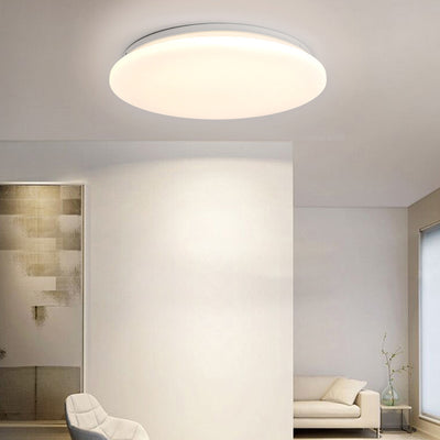 Modern Minimalist Round Iron Acrylic LED Flush Mount Ceiling Light For Living Room