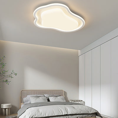 Contemporary Scandinavian Clouds Irregular Iron Acrylic LED Flush Mount Ceiling Light For Living Room