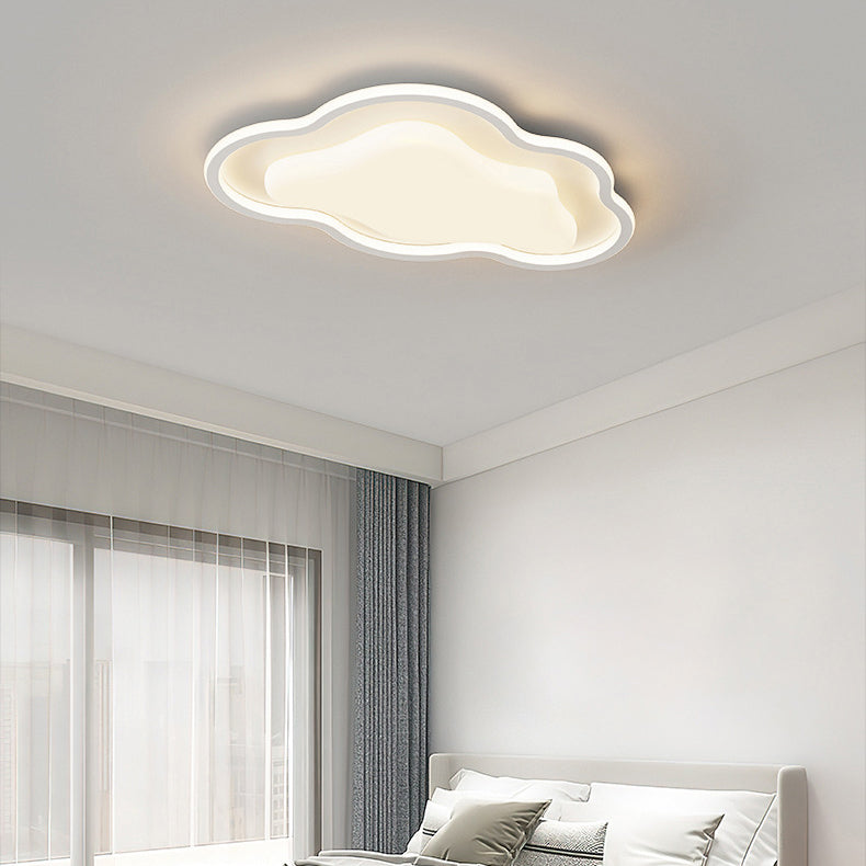 Contemporary Scandinavian Clouds Irregular Iron Acrylic LED Flush Mount Ceiling Light For Living Room