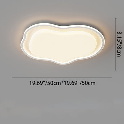 Contemporary Scandinavian Clouds Irregular Iron Acrylic LED Flush Mount Ceiling Light For Living Room