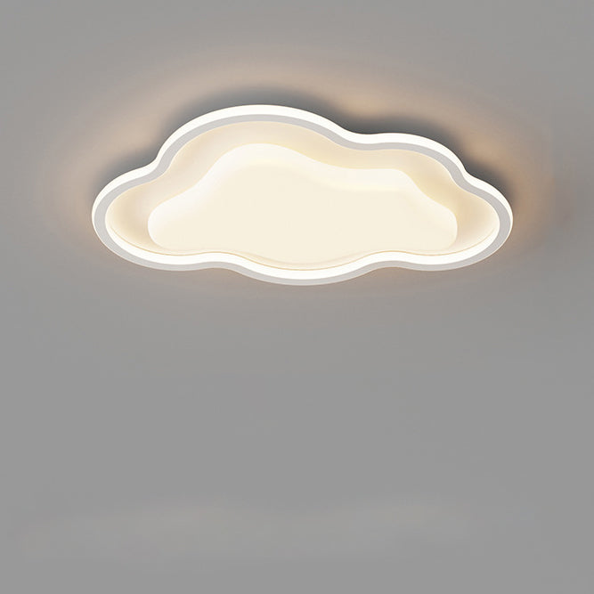 Contemporary Scandinavian Clouds Irregular Iron Acrylic LED Flush Mount Ceiling Light For Living Room