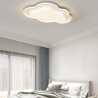 Contemporary Scandinavian Clouds Irregular Iron Acrylic LED Flush Mount Ceiling Light For Living Room