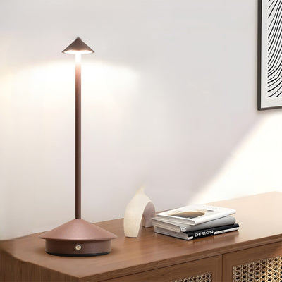 Contemporary Creative Cone Mushroom Aluminum Acrylic LED Table Lamp For Bedroom