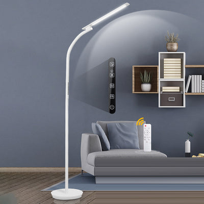 Modern Minimalist Long Pole Rectangular ABS Aluminum LED Standing Floor Lamp For Living Room