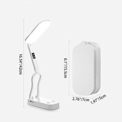 Modern Minimalist Oval Foldable Rechargeable Plastic LED Table Lamp For Bedroom