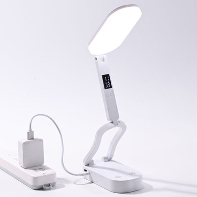 Modern Minimalist Oval Foldable Rechargeable Plastic LED Table Lamp For Bedroom