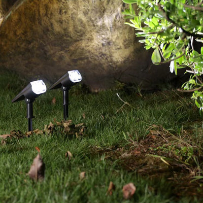 Modern Minimalist Solar Waterproof Rectangle Oval PE LED Ground Plug Landscape Light For Garden