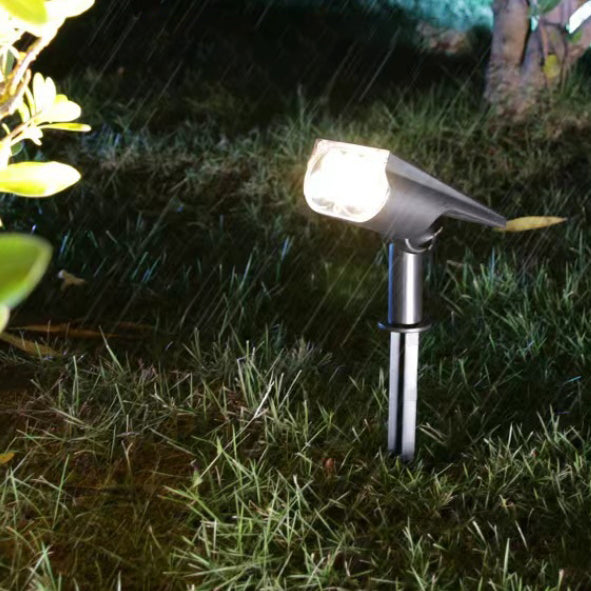 Modern Minimalist Solar Waterproof Rectangle Oval PE LED Ground Plug Landscape Light For Garden