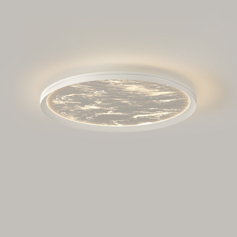 Modern Minimalist Round Cloud Sea Aluminum Acrylic LED Flush Mount Ceiling Light For Bedroom