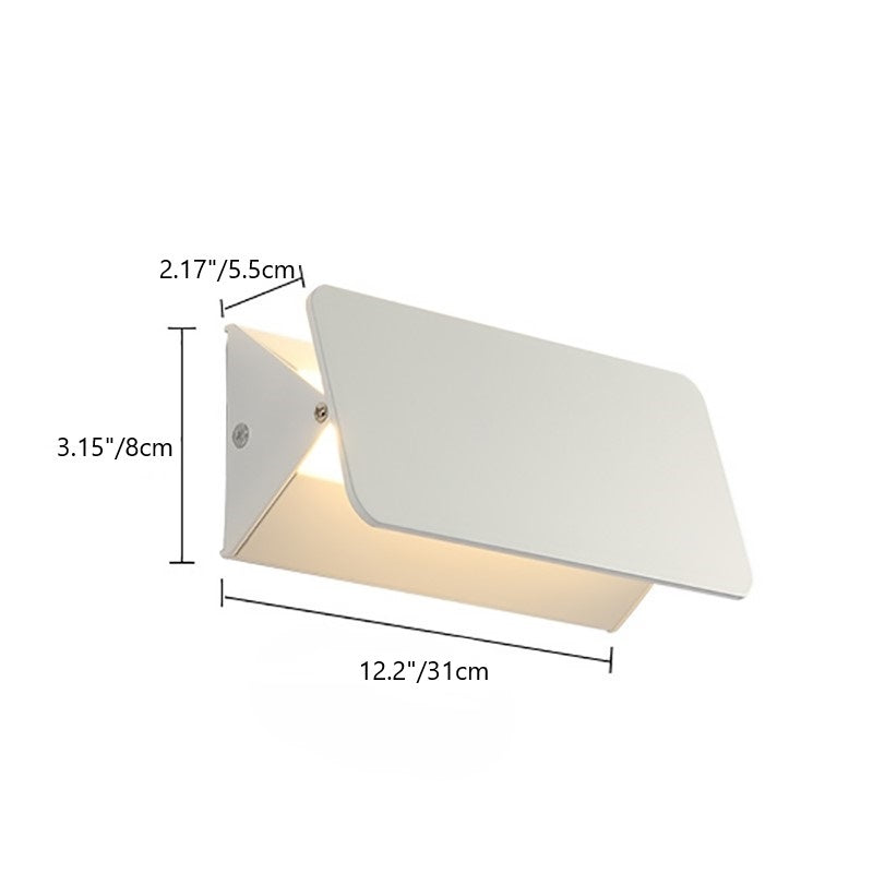 Modern Minimalist Rectangle Triangle Aluminum LED Wall Sconce Lamp For Bedroom