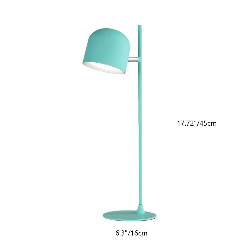 Contemporary Creative Cylinder Disc Base Rechargeable Metal Plastic LED Table Lamp For Bedroom