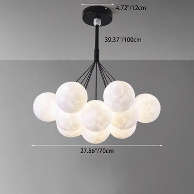 Contemporary Creative Branch Bubbles Iron Resin 7/13 Light Chandelier For Living Room