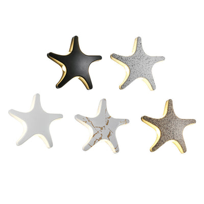 Contemporary Creative Waterproof Starfish Die-Cast Aluminum Acrylic LED Outdoor Wall Sconce Lamp For Outdoor Patio