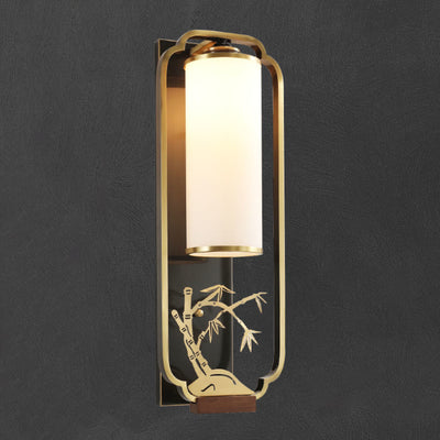 Traditionelle Vintage Schale Runde Harz Glas 1-Licht Wandleuchte Lampe Für Wohnzimmer 