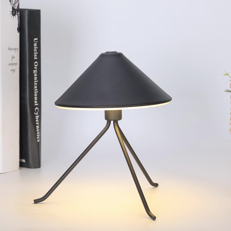 Contemporary Creative Round Table Tripods Iron Acrylic LED Table Lamp For Bedroom