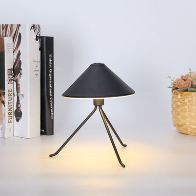 Contemporary Creative Round Table Tripods Iron Acrylic LED Table Lamp For Bedroom