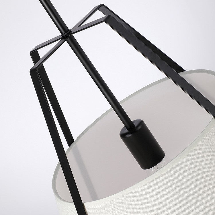 Moderne Luxus Zylinder Bogen Eisen Glas 1-Licht Pendelleuchte für Wohnzimmer 