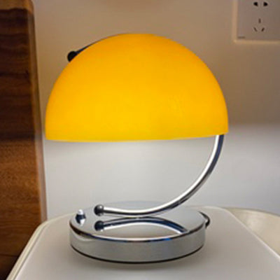 Contemporary Scandinavian Semicircle Curved Line Hardware Glass 1-Light Table Lamp For Bedroom