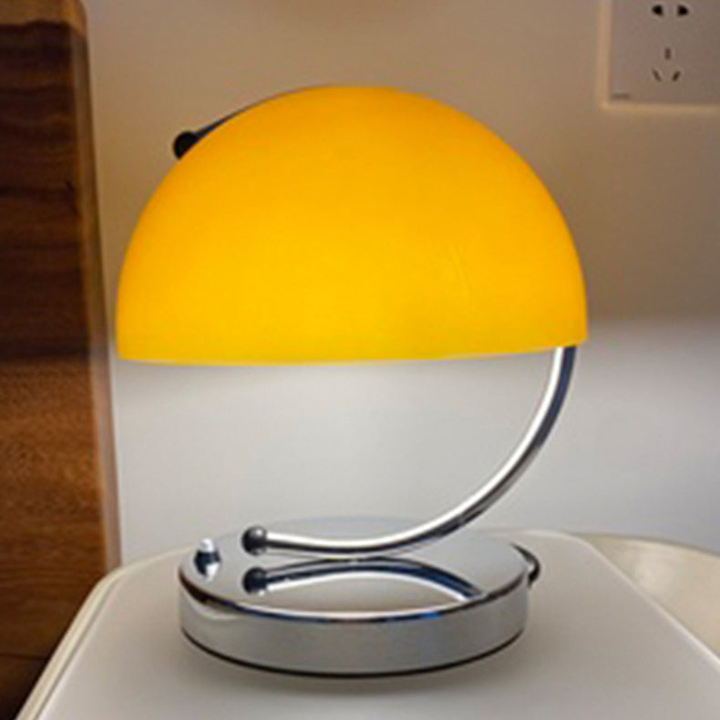 Contemporary Scandinavian Semicircle Curved Line Hardware Glass 1-Light Table Lamp For Bedroom