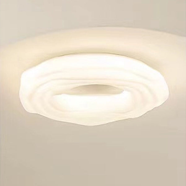 Modern Minimalist Flowers Iron PE LED Flush Mount Ceiling Light For Bedroom