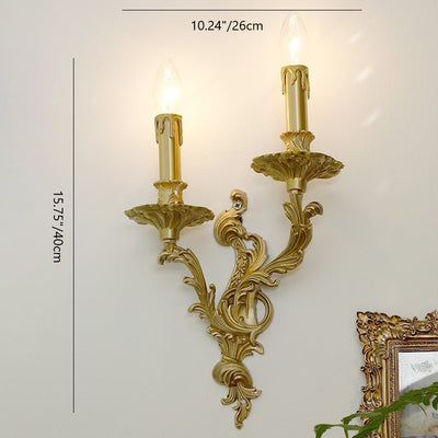 Lámpara de aplique de pared de 1 luz con patrón de flores cilíndrico esférico vintage tradicional de hierro y madera para dormitorio 