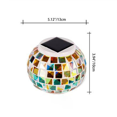 Contemporary Creative Solar Waterproof Sphere Square Plastic Glass LED Outdoor Landscape For Outdoor Patio