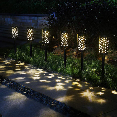 Modern Minimalist Solar Waterproof Cylinder Moon Skeleton Iron Plastic LED Ground Plug Landscape Lamp For Garden