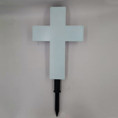 Modern Minimalist Solar Waterproof Cross Plastic LED Outdoor Light For Garden