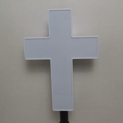 Modern Minimalist Solar Waterproof Cross Plastic LED Outdoor Light For Garden