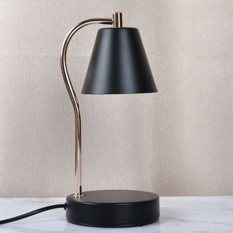 Contemporary Simplicity Iron Semi-Conical 1-Light Melting Wax Table Lamp For Bedroom