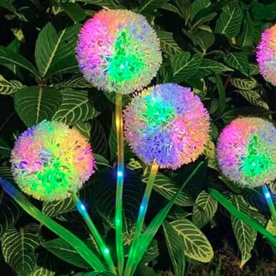 Contemporary Creative Artificial Dandelion Flower LED Solar Waterproof Lawn Insert Light For Outdoor Patio