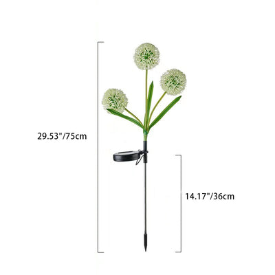 Contemporary Creative Artificial Dandelion Flower LED Solar Waterproof Lawn Insert Light For Outdoor Patio