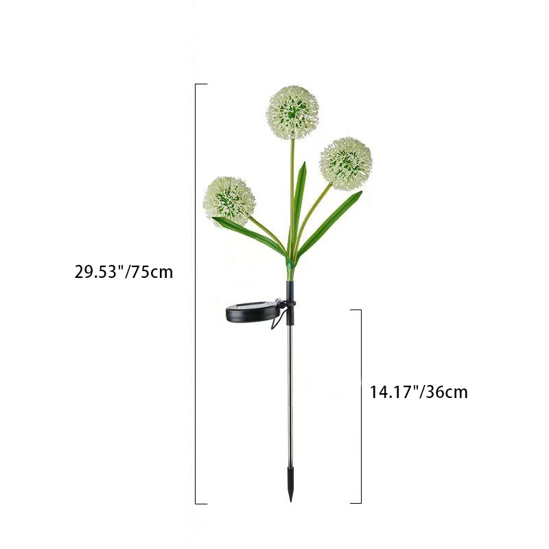 Contemporary Creative Artificial Dandelion Flower LED Solar Waterproof Lawn Insert Light For Outdoor Patio