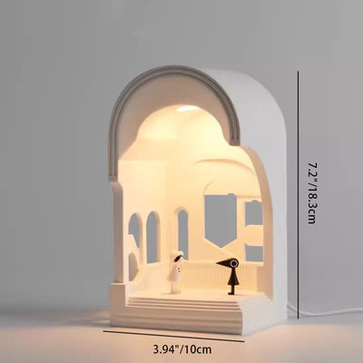 Contemporary Creative Plaster Palace Church LED Night Light Melting Wax Table Lamp For Bedroom