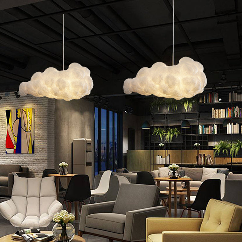 Contemporary Creative PVC Cloud Shaped 1-Light Pendant Light For Dining Room