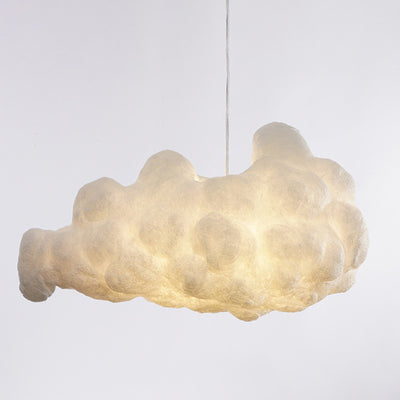 Contemporary Creative PVC Cloud Shaped 1-Light Pendant Light For Dining Room