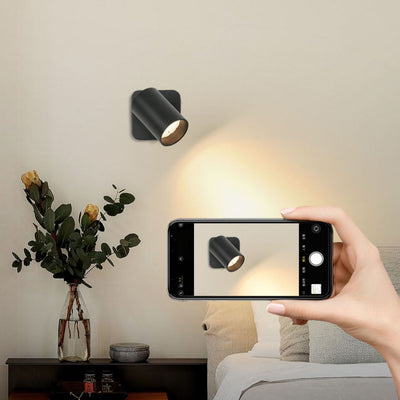 Modern Simplicity Iron Aluminum Cylinder LED Rotatable Spotlight Wall Sconce Lamp For Bedroom