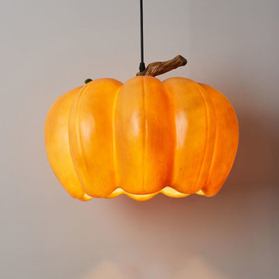 Contemporary Creative Resin Pumpkin 1-Light Pendant Light For Dining Room