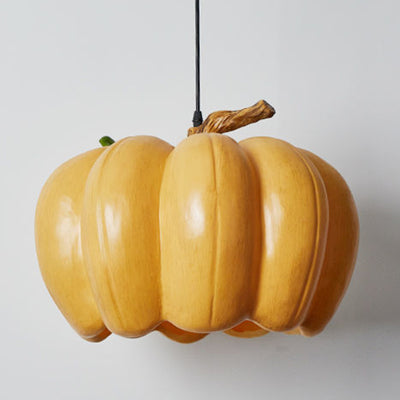 Contemporary Creative Resin Pumpkin 1-Light Pendant Light For Dining Room