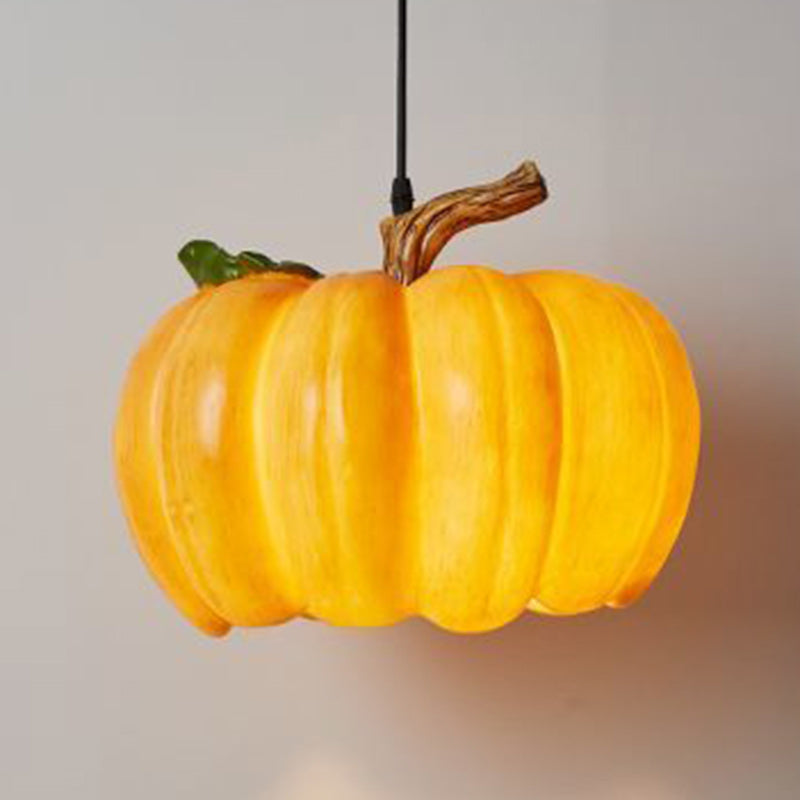 Contemporary Creative Resin Pumpkin 1-Light Pendant Light For Dining Room