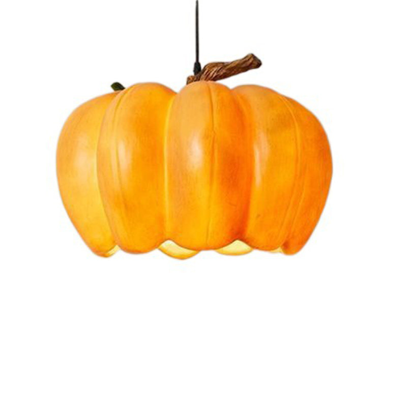 Contemporary Creative Resin Pumpkin 1-Light Pendant Light For Dining Room