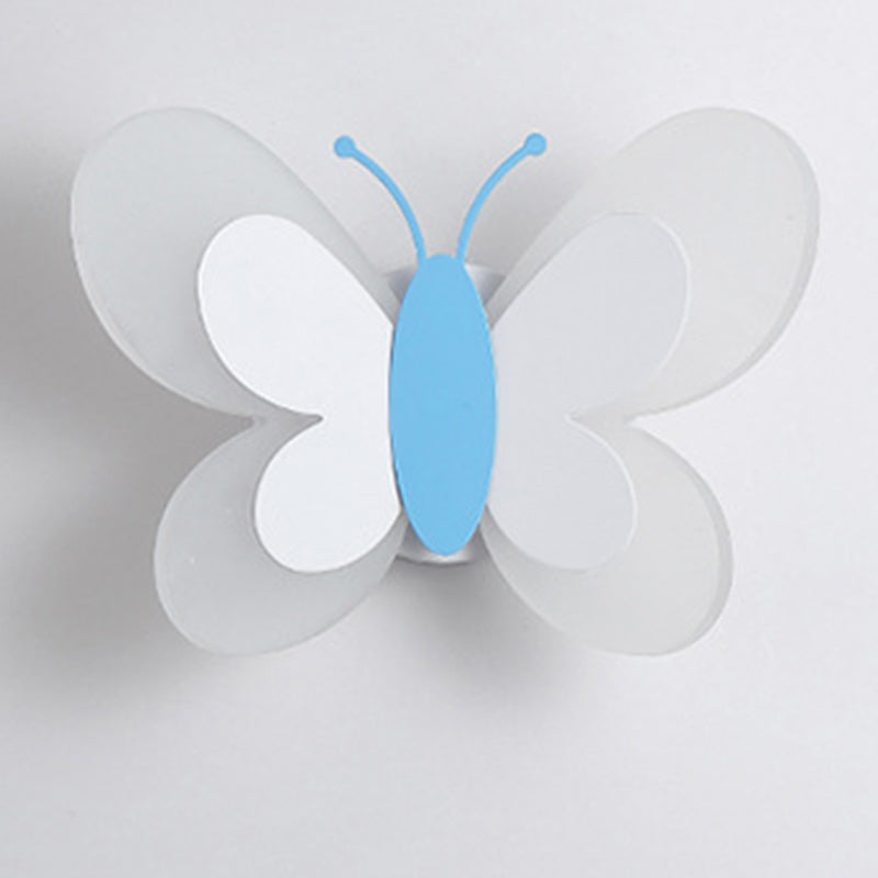 Contemporary Creative Butterfly Acrylic Iron LED Wall Sconce Lamp For Bedroom