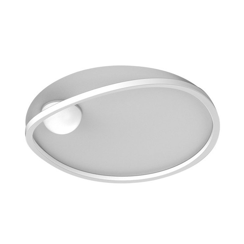 Modern Simplicity Geometric Round Aluminum LED Flush Mount Ceiling Light For Bedroom