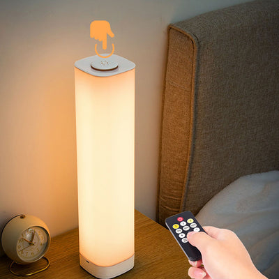 Modern Minimalist Acrylic Column Shade USB LED Table Lamp For Bedroom