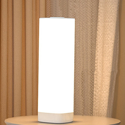 Modern Minimalist Acrylic Column Shade USB LED Table Lamp For Bedroom